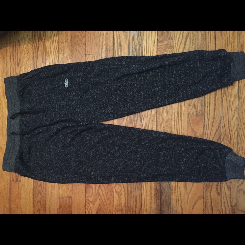Black speckled joggers